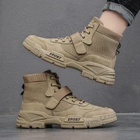 2022 autumn new high top work shoes for men platform ankle boots fashion quality boots outdoor booties zapatos de hombre