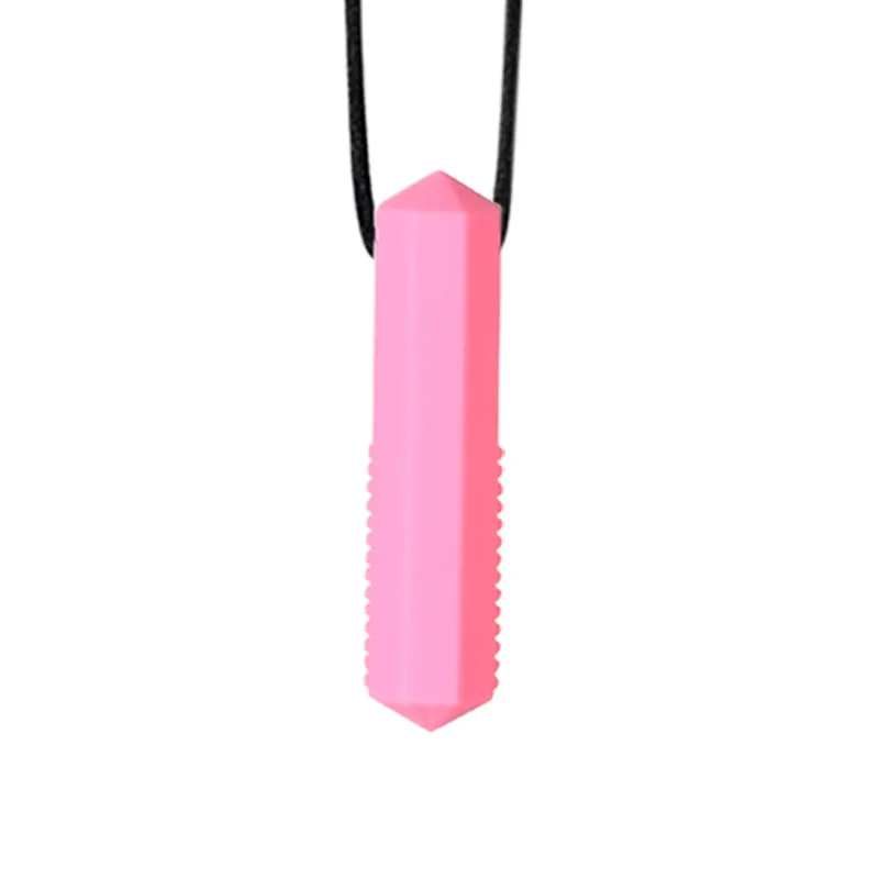 1pc Gem Necklace Silicone Teethers Sensory Chewable Pandent Toy Autism ADHD Molar Stick | Мать и ребенок