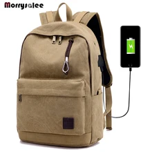 Men Canvas Backpack Male Laptop College Student School Bags for Teenager Backpack 2022  Large capacity Mens Bags