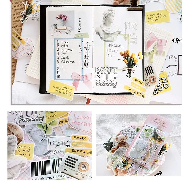 Наклейки KSCRAFT 60 шт. для скрапбукинга Happy Planner создания карт работы в