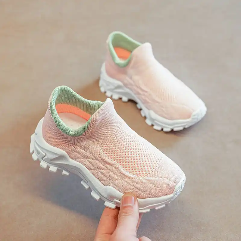 

New Mesh Children Casual Shoes Comfortable Girls Boys Short Boots Socks Shoes Kids Sneakers Anti-slip Kids Shoes Size 26-37