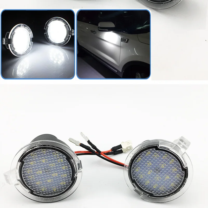 

Suitable for Ford LED rearview mirror light sharpen LED ground light welcome light white light