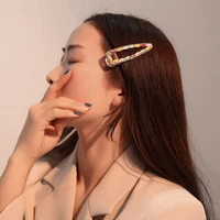 acrylic multicolor simulated pearl fashion woman hair accessories hair clip alloy barrette girls headwear