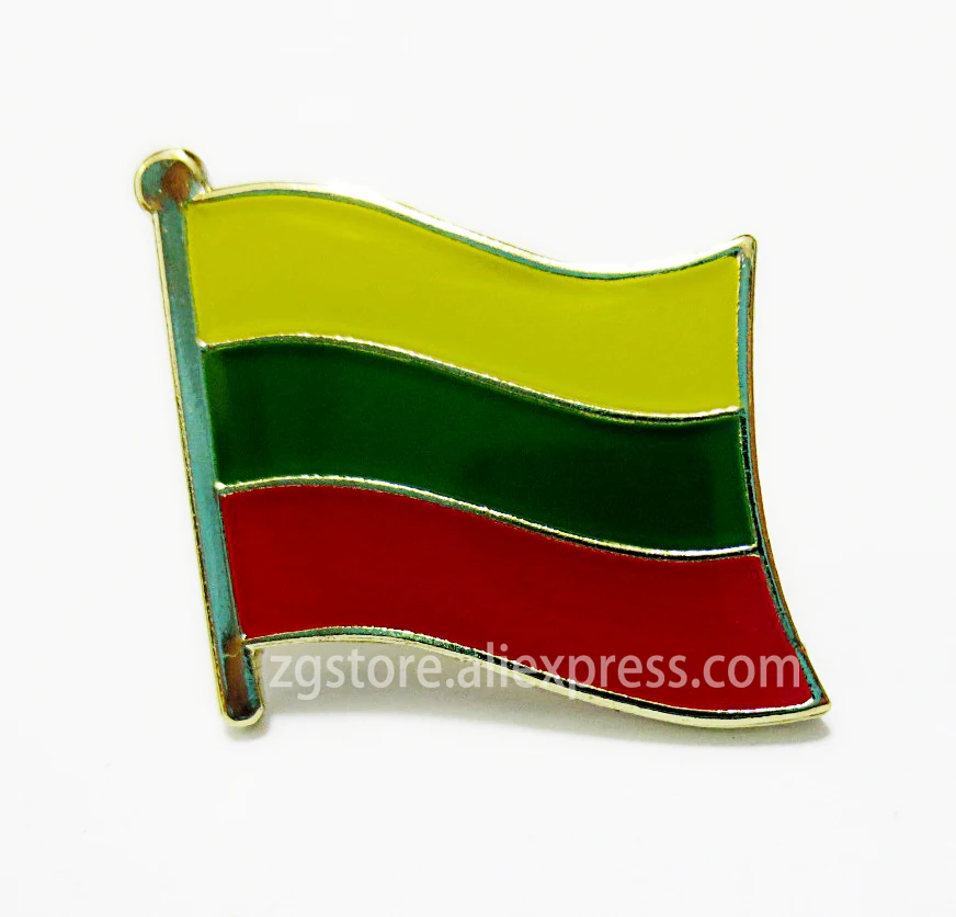 

Wholesale Lot of 10 pcs National flag Lapel Pins brooch Badge Emblem Lithuania