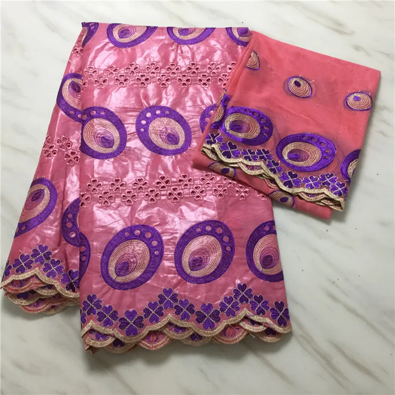 Последняя коричневая африканская одежда свадебная ткань Базен Riche Getzne кружевная