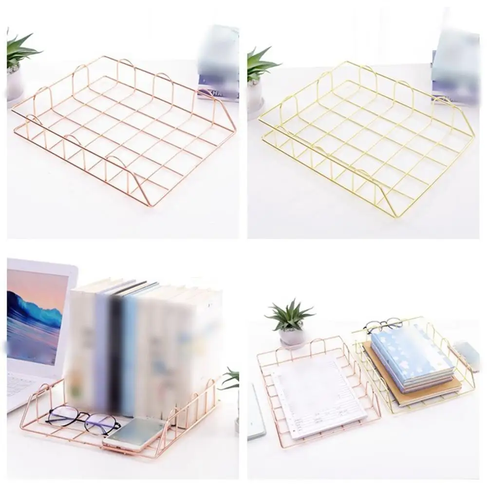 Office Supplies Metal File Holder Data Tray Anti-Rust Magazine Bar Storage Rack | Канцтовары для офиса и дома