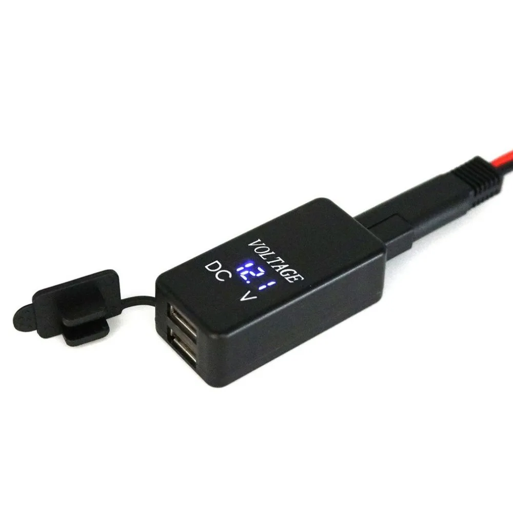 Новый автомобиль провода Dual USB 12 24V 3.1A Быстрая Зарядка адаптер для Мобильный