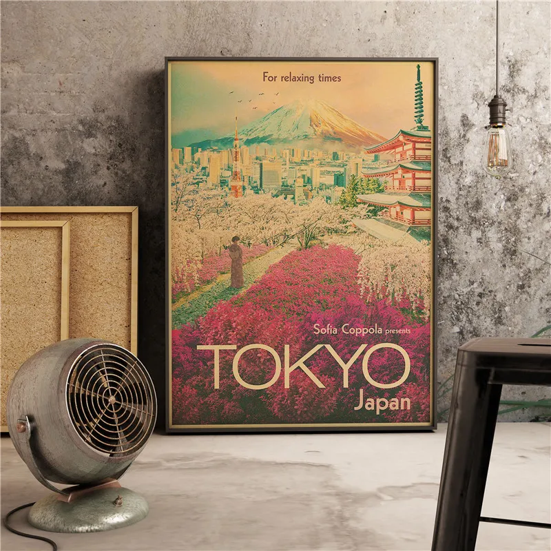 Японские постеры для путешествий в Токио художественная живопись Настенный