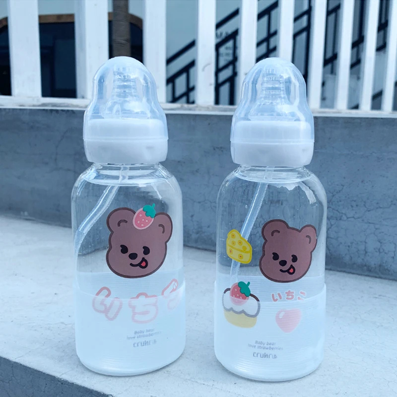 Милая женская стеклянная бутылка для воды креативная модная персональная