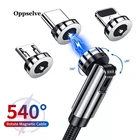 Магнитный кабель с вращением на 360  и 180  Micro USB Type C для iPhone Samsung кабель 1 м 2 м Быстрая зарядка провод Type-C магнитное зарядное устройство