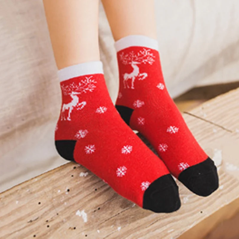 Детские вязаные носки 5 шт. хлопковые осень зима для девочек и мальчиков милые