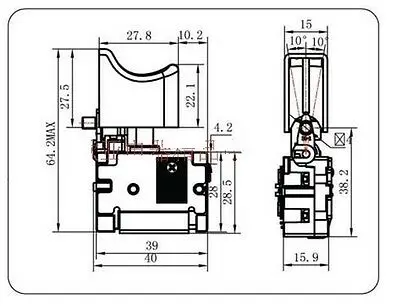 16A DC переключатель электродрели пылезащитный контроля скорости FA8-16/1 |