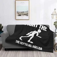 conspiracy theory fight the reptilian blanket bedspread bed plaid bedspread towel beach double blanket bedspreads for bed
