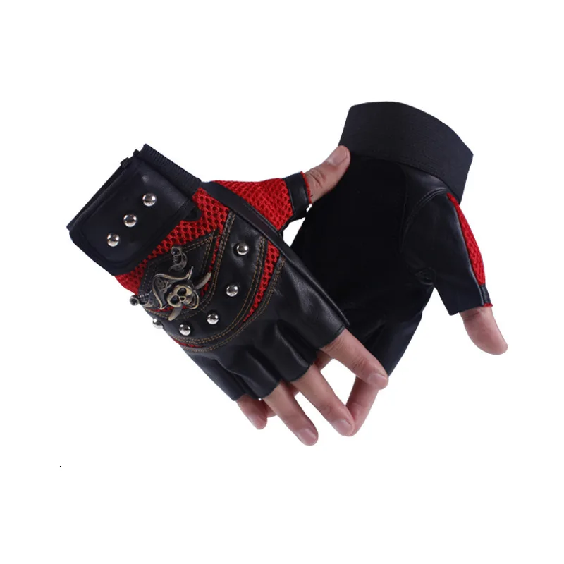 Новые перчатки Cortex из металла Пиратская голова полуперчатки для мужчин