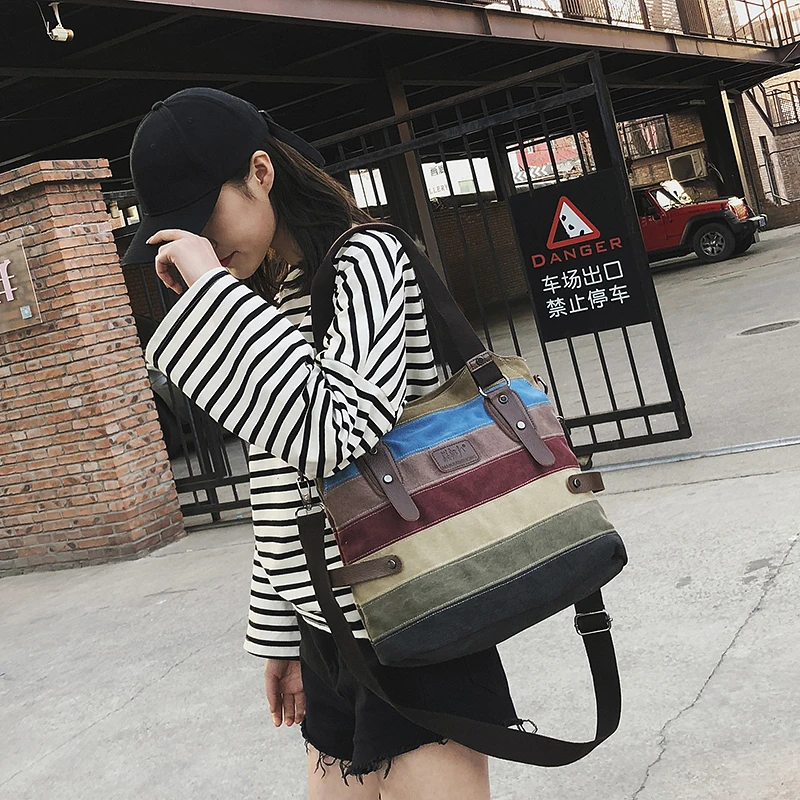 Женская сумка холщовая новый стиль для путешествий большая вместительность