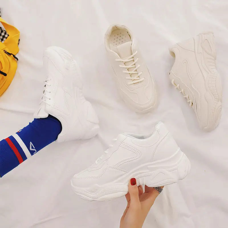 Женские кроссовки с дышащей сеткой повседневные на высокой платформе со