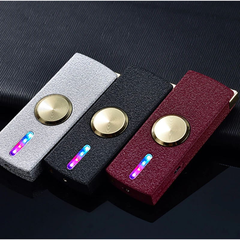 

Fingertip Gyro Lighter Metal Inflatable Windproof Creative Flashing Gyro Lighter Electroplat Straight Into The Red Fmale Lighter