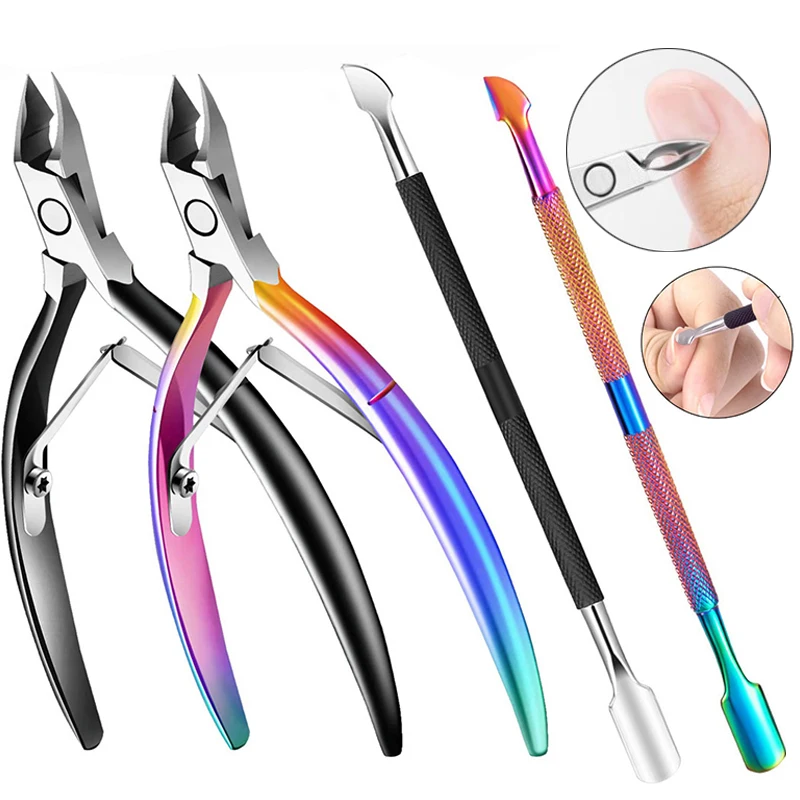

Nail Cuticle Scissors Stainless Steel Manicure Pedicure Tools Golden/Silver/Rainbow Dead Skin Scissor Nipper Clipper Tool