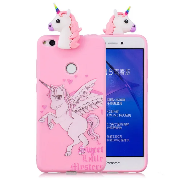 Чехол для Huawei Honor 8 9 10 Lite Силиконовый ТПУ чехол 3D с единорогом пандой совой P20 P30 Pro