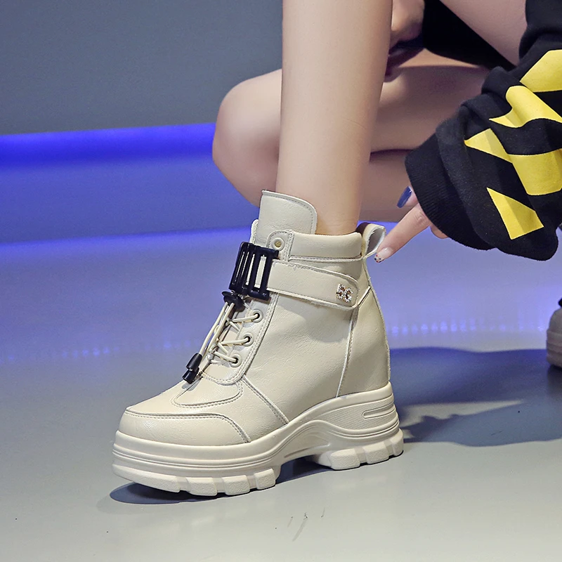 2019 г. ботильоны в стиле милитари женские осенне-зимние ботинки на толстой подошве