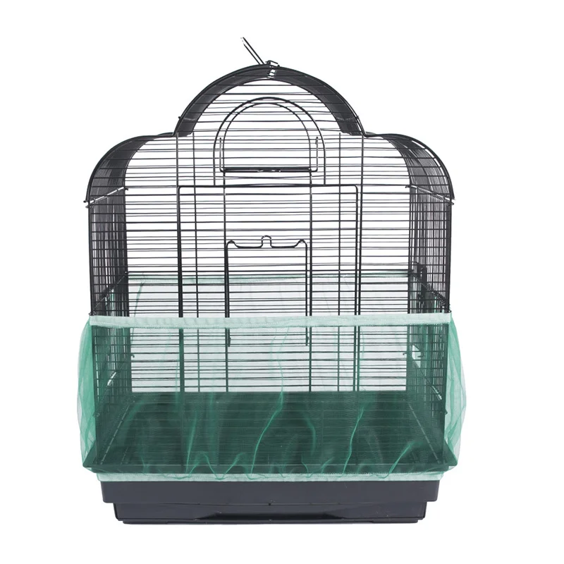 

Nylon Mesh Bird Cage Cover Shell Skirt Net Easy Cleaning Seed Catcher Guard Birdcage Net Airy Parrot Mesh Accessories