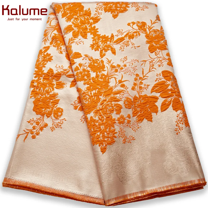 Kalume Африканское парчовое ткань высокого качества нигерийский жаккард
