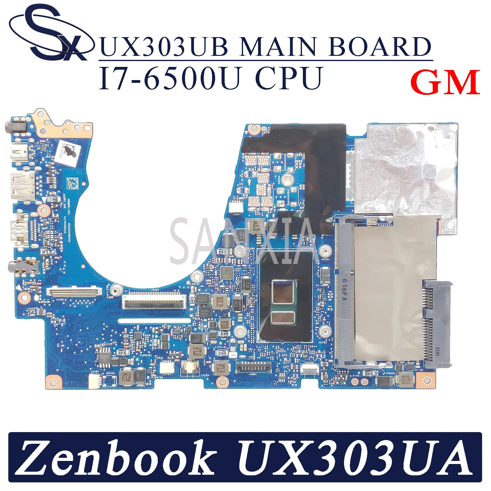 

Материнская плата KEFU UX303UB для ноутбука ASUS ZenBook UX303UA UX303U, оригинальная материнская плата 4G ОЗУ, I7-6500U GM