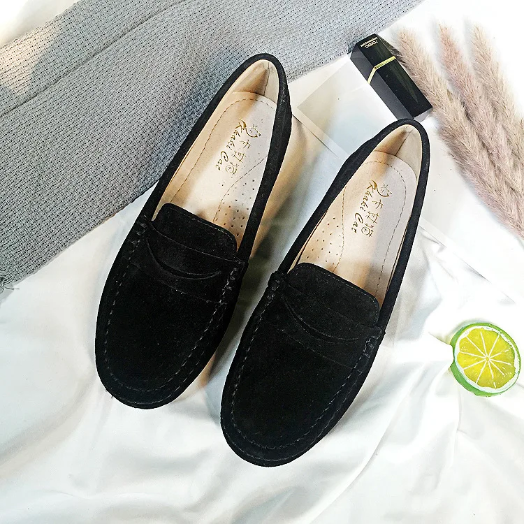 Стиль; модная женская обувь на плоской подошве; женская повседневная обувь на платформе без застежки; мягкая обувь для вождения; обувь на плоской подошве из высококачественной натуральной кожи