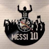 the king 10 vinyl record wall clock argentina football player vinyl clock the unstoppable force legend for football fans