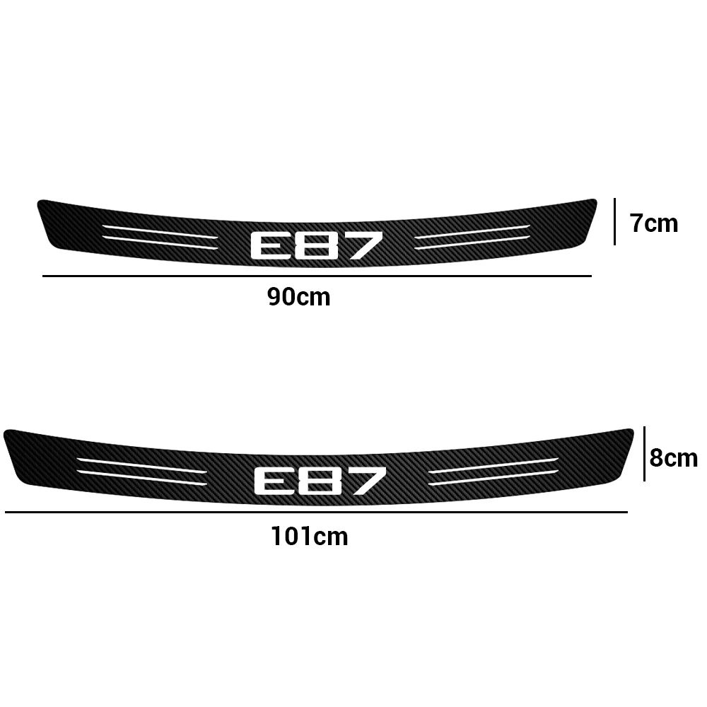 1PCS Carbon Fiber Car Rear Bumper Trunk Scuff Protective Anti-Scratch Sticker For BMW E28 E30 E34 E39 E46 E60 X1 X2 X3 X4 X5 X6 - купить по