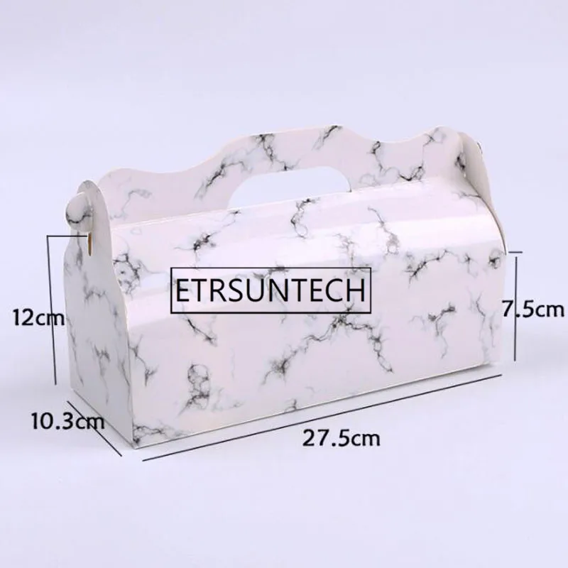 100 шт. Модная элегантная коробка для торта в мраморную полоску пудинг Сырная