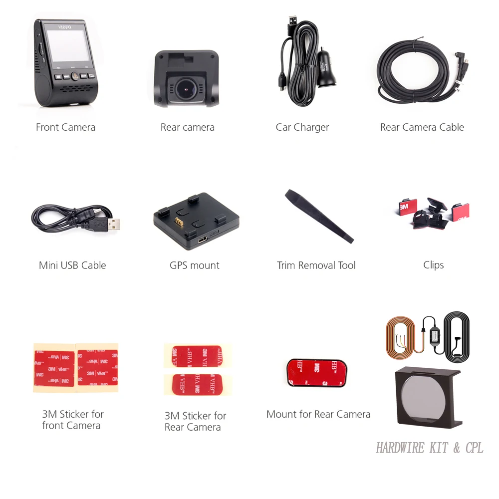 VIOFO A129 Duo двухканальный DVR 5 ГГц WiFi Full HD Sony Starvis Dash камера с GPS задней камерой/HARDWIRE KIT &