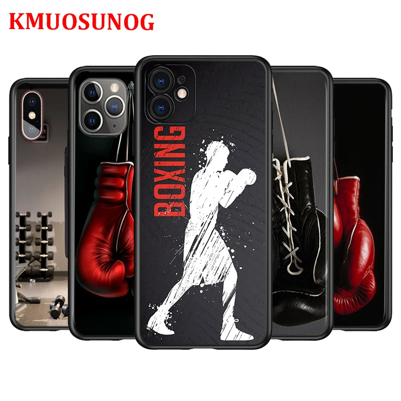 Strong Boxing Gloves Silicone Cover For Apple IPhone 12 Mini 11 Pro XS MAX XR X 8 7 6S 6 Plus 5S SE Phone Case