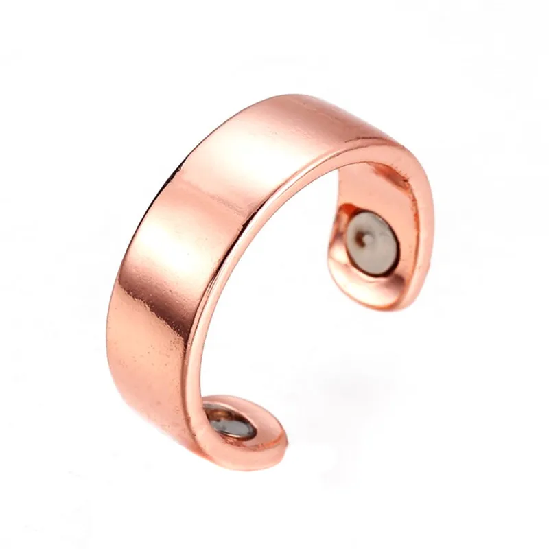 rose gold2 Мода для похудения палец кольцо микро магнитное потеря веса палец кольцо жир сжигание струны стимулирующие акупунктуры фитнес здоровье уход - Цвет: rose gold2