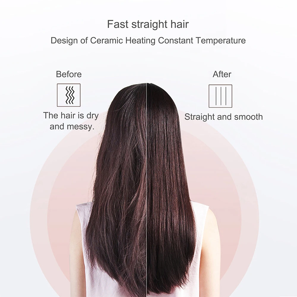 

Multifunctional Hair Straightener And Curler Flat Iron Tourmaline Ceramic Hair Straightener Hot Comb Corrugation Styler Brush