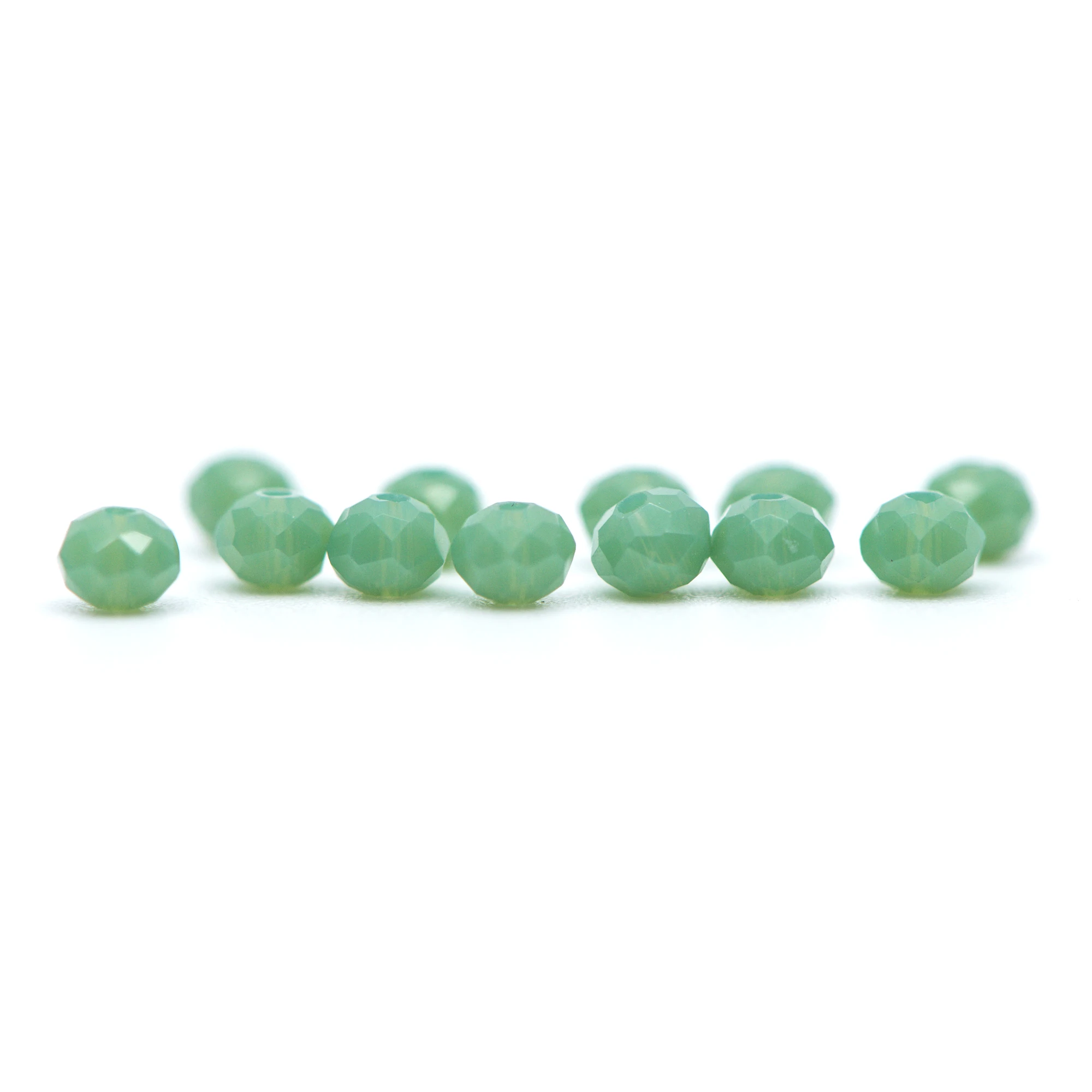 

145pcs Crystal Glass Rondelle Faceted Tiny beads 2x3mm, Opaque Green (#BZ03-40-new)