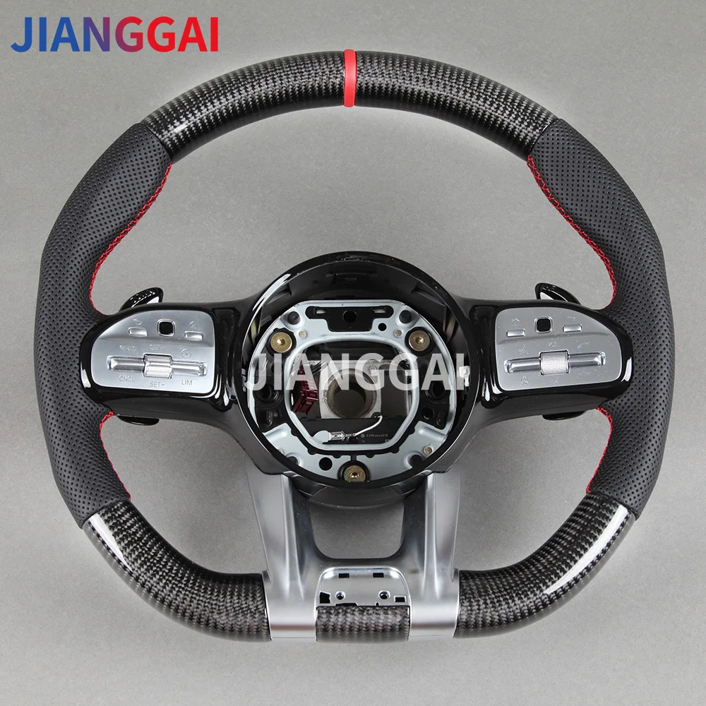 Автомобильный светодиодный руль из углеродного волокна итальянская алькантара