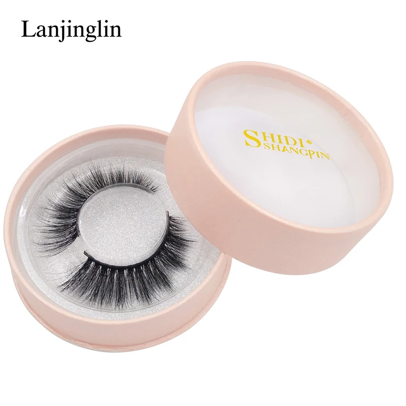 

LANJINGLIN 1 pair mink eyelashes 3D mink lashes natural false eyelash extension soft fake eye lashes winged hand made makeup