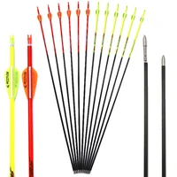 6pcs pure carbon arrow spine 400 500 600 700 800 900 1000 id 4 2mm archery orangeyellow for composite recvre bow and arrow sho