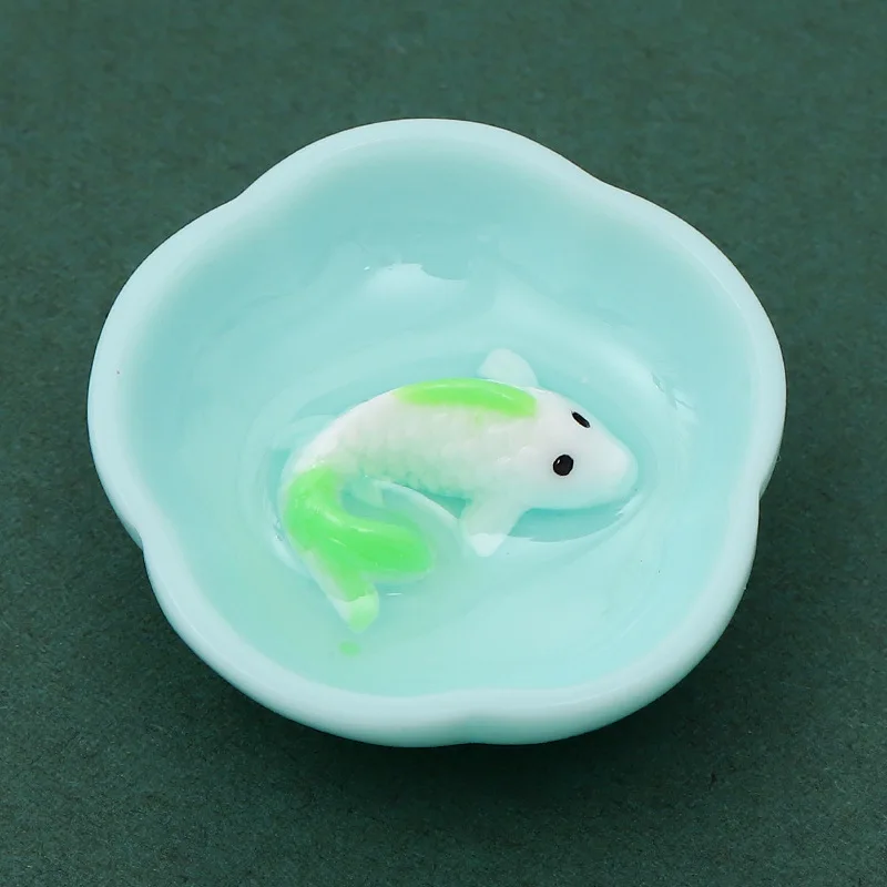 10 шт. милая маленькая чайная чаша с рыбками Кабошон из смолы для скрапбукинга