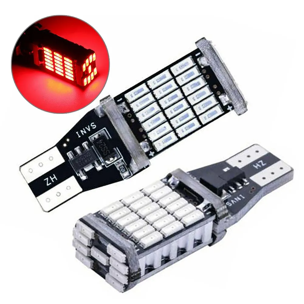 

2 шт., Автомобильные светодиодные лампы для задсветильник хода, 45 SMD 6000