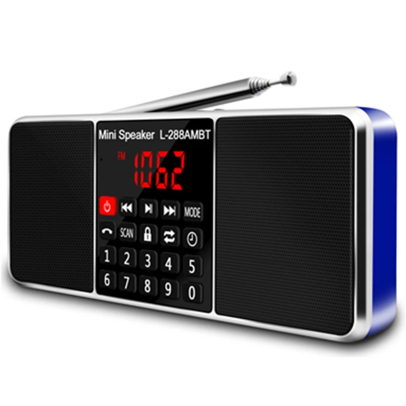 Цифровое портативное радио AM FM Bluetooth Колонка стерео MP3-плеер TF/SD карта