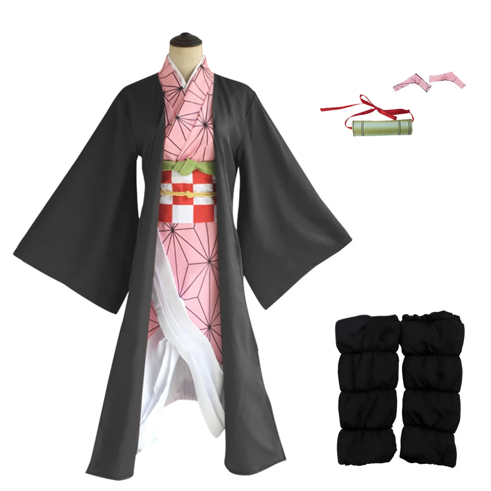 

Demon Slayer Cosplay Costume Cape Kimono Coat Costume Gift For Girls Halloween Cardigan Suits For Party Role Party Cosplay