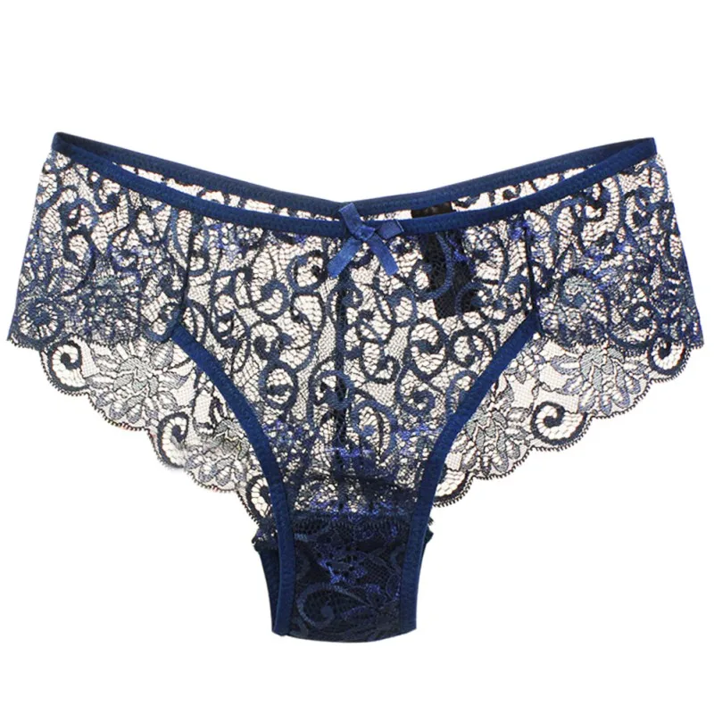 

Lace Sexy Everyday Transparent Panties Low-Rise Cotton crotch Briefs Plus Size Ladies Underwear Intimates