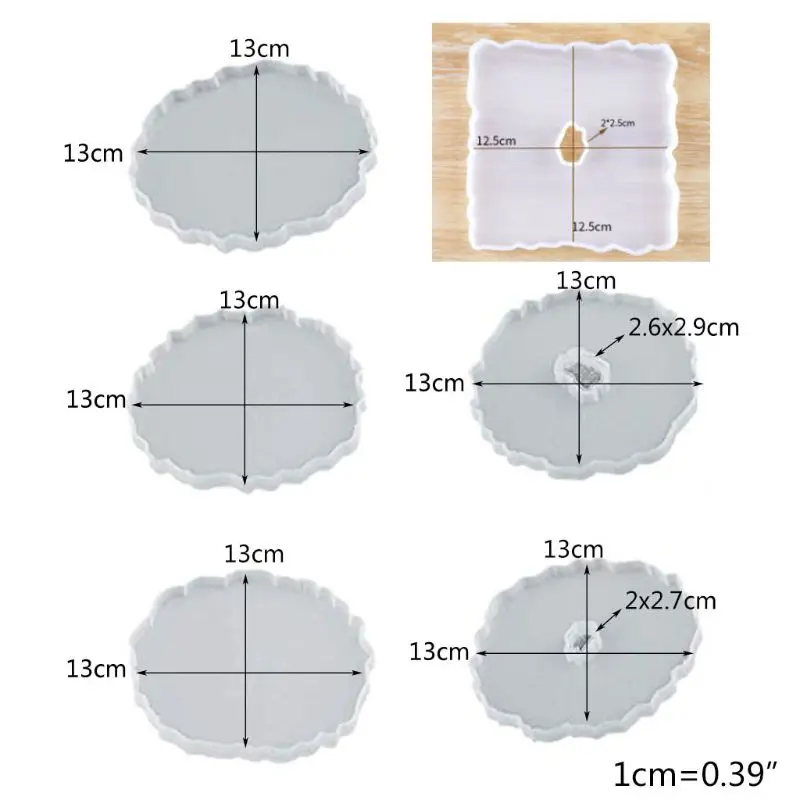 

1 Set Crystal Epoxy Resin Mold Coaster Casting Silicone Mould DIY Crafts Making Tool