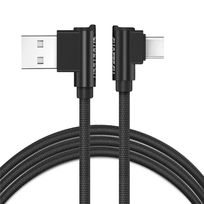 90 градусов USB зарядное устройство L Тип Быстрый кабель для iphone Xr Xs Max 8 7s 6 plus 6s 5 5S se ipad кабель для быстрой зарядки данных - Цвет: Black For Type-c