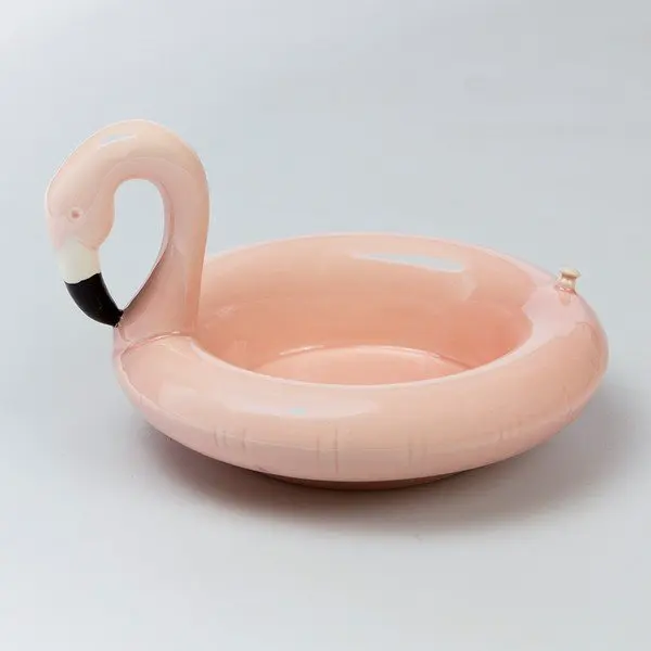 Миска сервировочная керамическая floatie flamingo арт. DYFLOSBFL | Дом и сад
