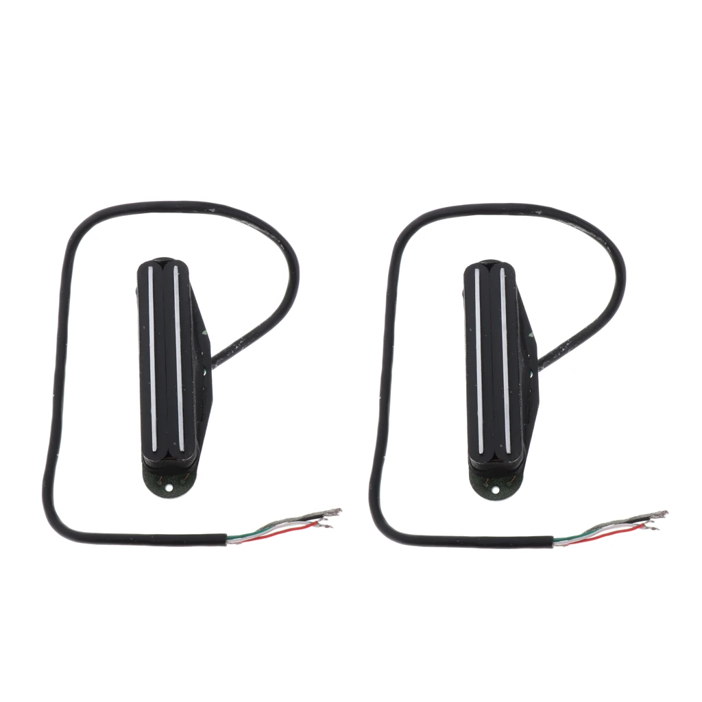 

2pc Durable Double Track Pickup Iron Black for Electric Guitar Accs