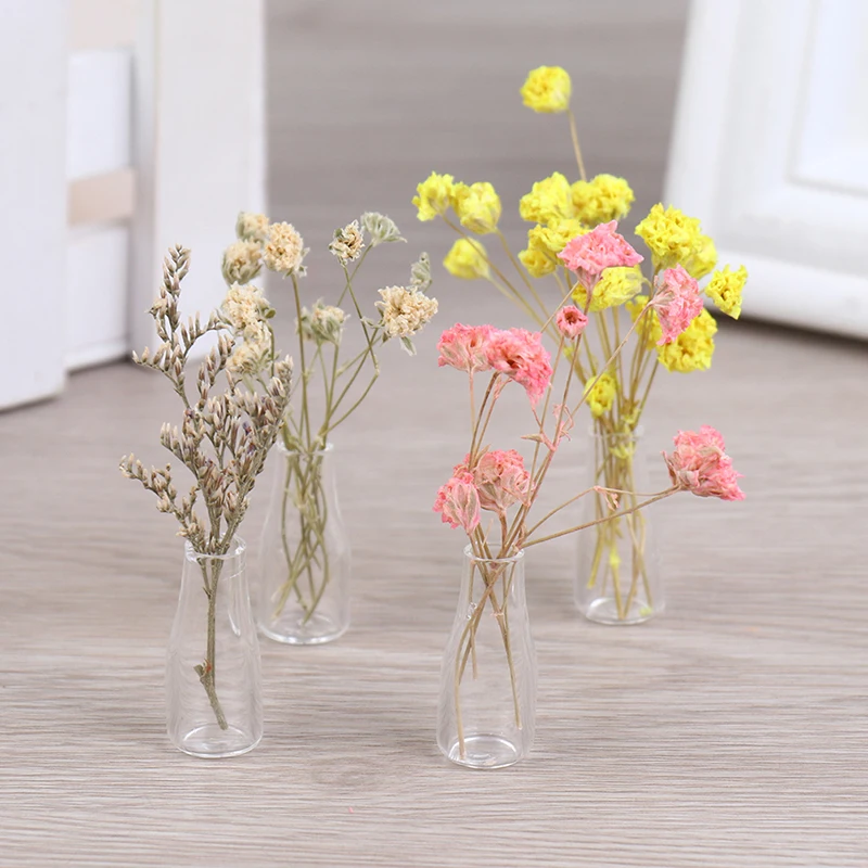 Mini 1set Unique Vases Flower Container Models Dollhouse Vase Model Accessories Decoration For House Miniature | Игрушки и хобби