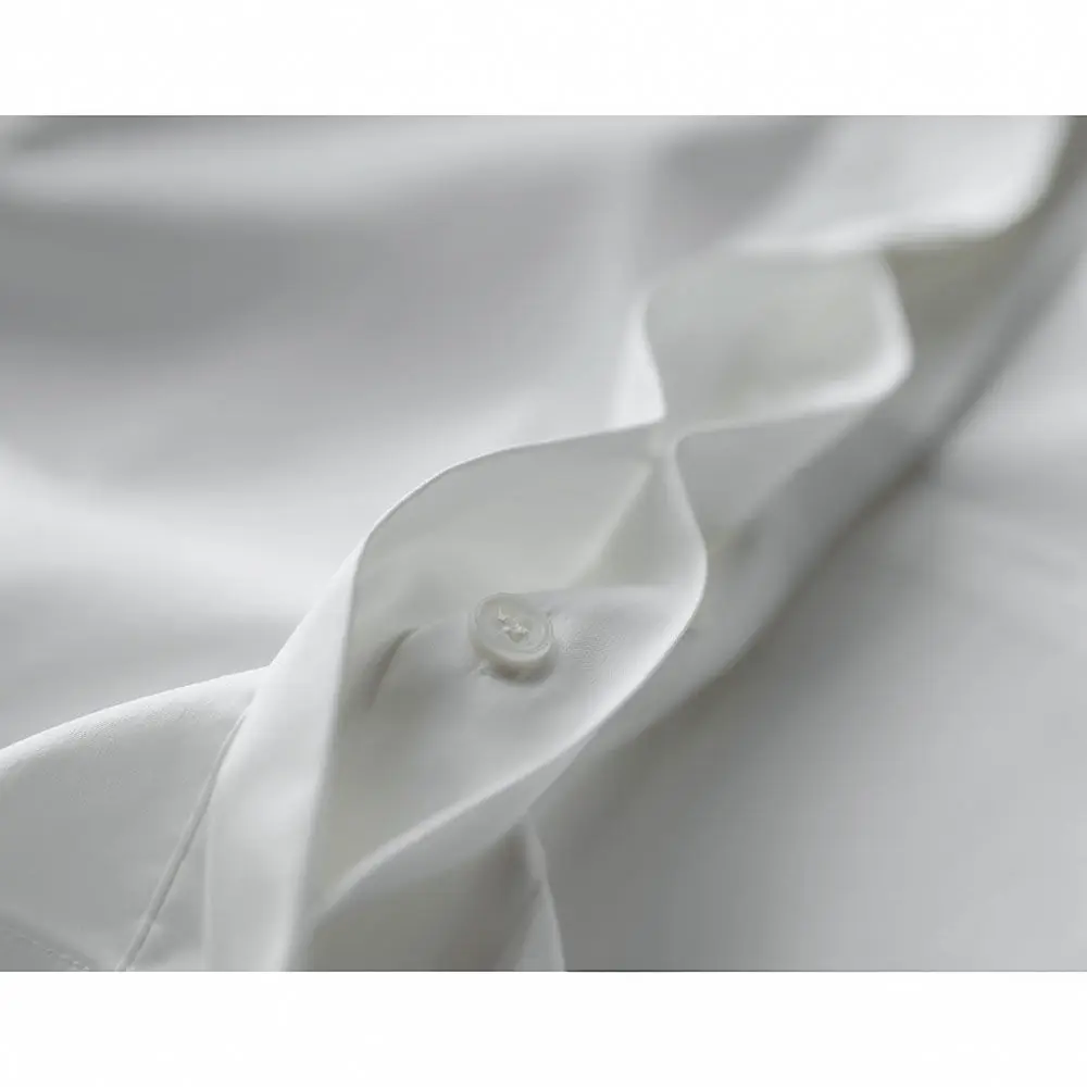 

Original Design Button Up Shirts Womens 2021 Spring Autumn Fashionable Asymmetric Folds Pleated Blouse Female Collar White Tops